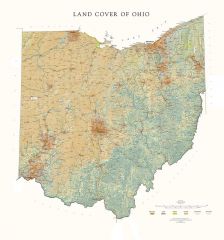 Ohio - Land Cover Fine Art Print Map